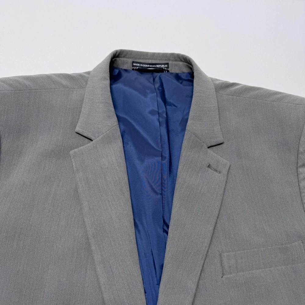 Nautica Mens Gray Two Button Blazer Sport Coat Jacket  50R